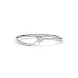 14Kt White Gold Diamond Fashion Bangles