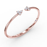 14Kt Rose Gold Diamond Fashion Bangles