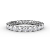 Stunning Shared Prong Eternity Band