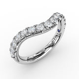 French Pave Set Contour Diamond Band