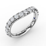 French Pave Set Contour Diamond Band