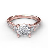 14Kt Rose Gold Bridal Engagement Rings