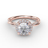 14Kt Rose Gold Bridal Engagement Rings