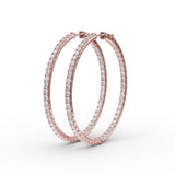 14Kt Rose Gold Diamond Fashion Earrings