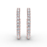 14Kt Rose Gold Diamond Fashion Earrings