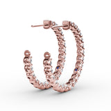 14Kt Rose Gold Diamond Fashion Earrings