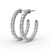 14Kt White Gold Diamond Fashion Earrings