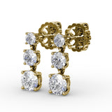 14Kt Yellow Gold Diamond Fashion Earrings