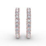 18Kt Rose Gold Diamond Fashion Earrings