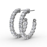 18Kt White Gold Diamond Fashion Earrings