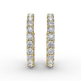 18Kt Yellow Gold Diamond Fashion Earrings