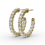 14Kt Yellow Gold Diamond Fashion Earrings