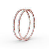 18Kt Rose Gold Diamond Fashion Earrings