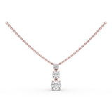 18Kt Rose Gold Diamond Fashion Necklaces