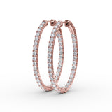 18Kt Rose Gold Diamond Fashion Earrings