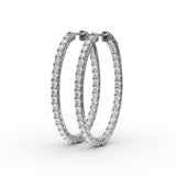 18Kt White Gold Diamond Fashion Earrings