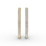 18Kt Yellow Gold Diamond Fashion Earrings