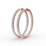 14Kt Rose Gold Diamond Fashion Earrings