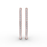 18Kt Rose Gold Diamond Fashion Earrings