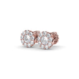 14Kt Rose Gold Diamond Fashion Earrings