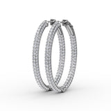 PavÃ© Diamond Hoop Earrings