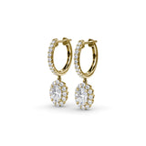 14Kt Yellow Gold Diamond Fashion Earrings