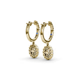 14Kt Yellow Gold Diamond Fashion Earrings