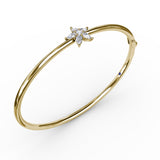 14Kt Yellow Gold Diamond Fashion Bangles