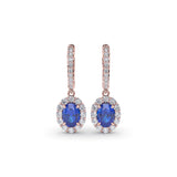 Dazzling Sapphire and Diamond Drop Earrings