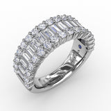 Layered Baguette Diamond Band