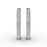 18Kt White Gold Diamond Fashion Earrings