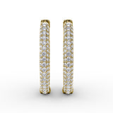 18Kt Yellow Gold Diamond Fashion Earrings