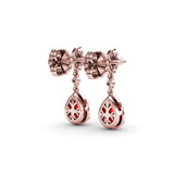 14Kt Rose Gold Color Fashion Earrings