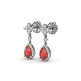 14Kt White Gold Color Fashion Earrings