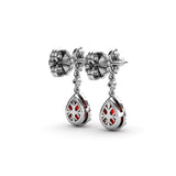 14Kt White Gold Color Fashion Earrings