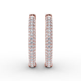 14Kt Rose Gold Diamond Fashion Earrings