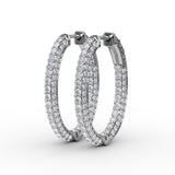 14Kt White Gold Diamond Fashion Earrings