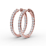 18Kt Rose Gold Diamond Fashion Earrings