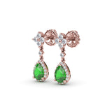 14Kt Rose Gold Color Fashion Earrings