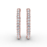 14Kt Rose Gold Diamond Fashion Earrings