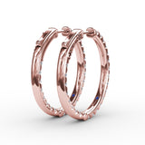 14Kt Rose Gold Diamond Fashion Earrings