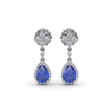 14Kt White Gold Color Fashion Earrings