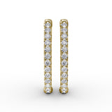 14Kt Yellow Gold Diamond Fashion Earrings