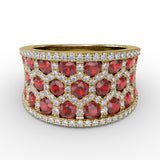 Motif Ruby and Diamond Ring