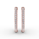 18Kt Rose Gold Diamond Fashion Earrings