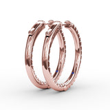 18Kt Rose Gold Diamond Fashion Earrings