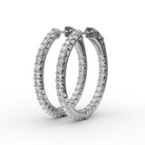 1.35ct Diamond Hoop Earrings