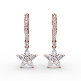 18Kt Rose Gold Diamond Fashion Earrings