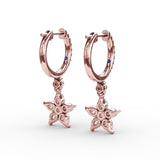 18Kt Rose Gold Diamond Fashion Earrings