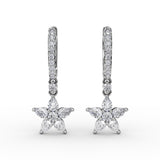 18Kt White Gold Diamond Fashion Earrings